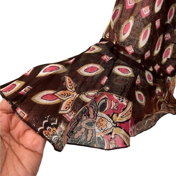 Wayan Cotton Dress with Tie and Sequins Brown Size - Picture 3 of 8